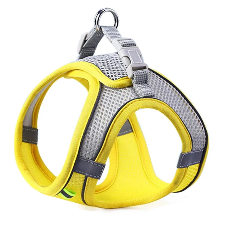 Reflective & Breathable Adjustable Pet Harness Vest with Leash Set