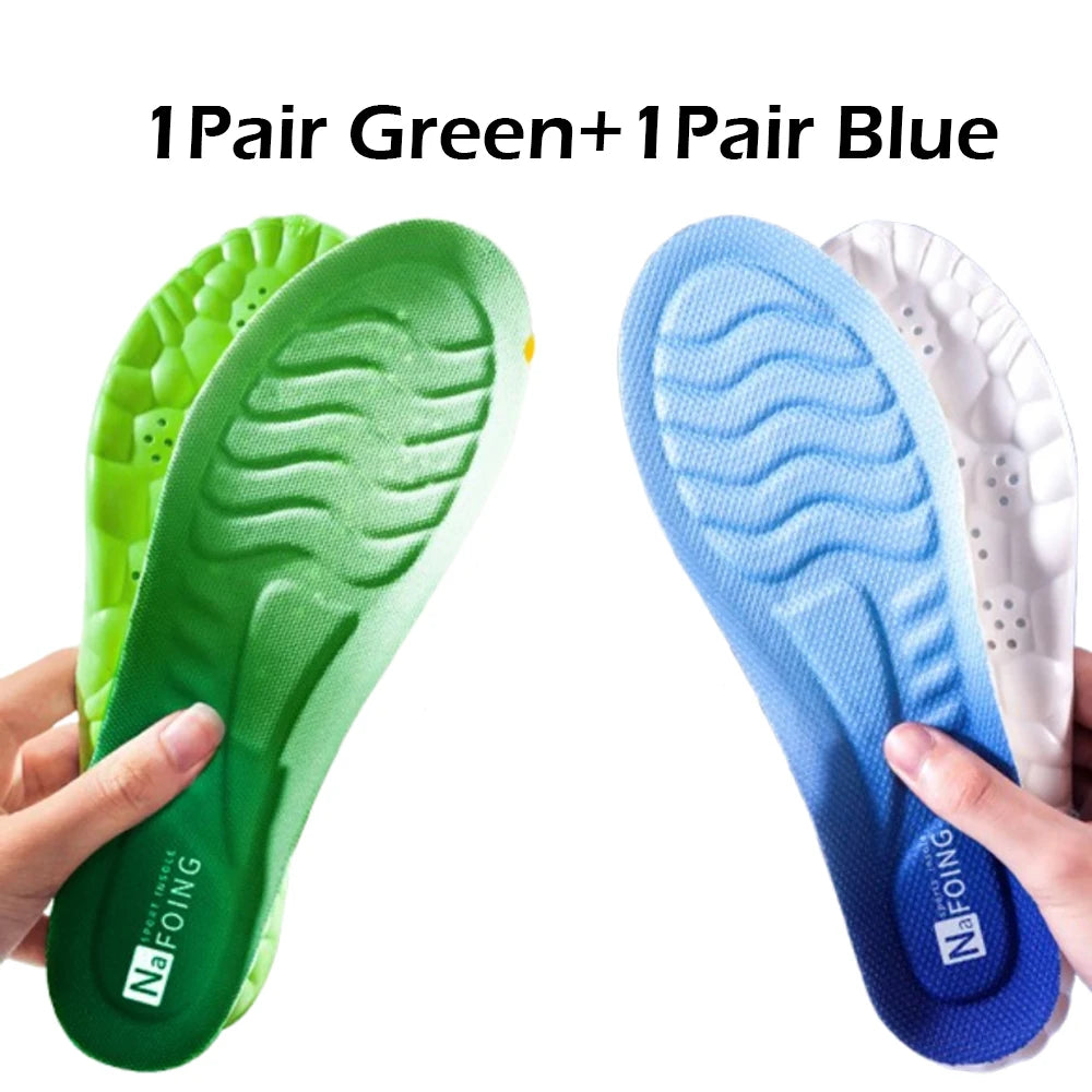 4D Cloud Sports Insoles (PU, Shock Absorbing, Breathable) — Running & Orthopedic Care