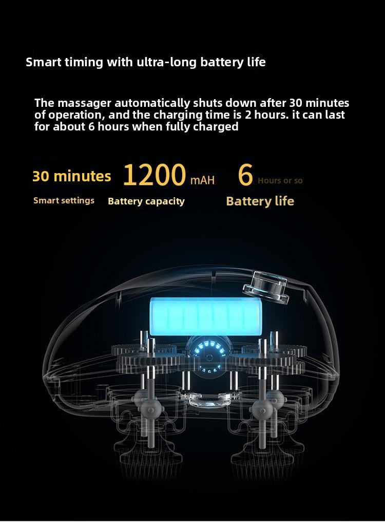 Rechargeable Head Scalp Massager (Waterproof) — Stress Relief
