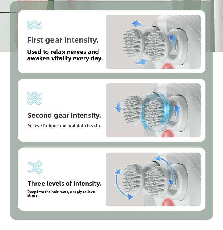 Rechargeable Head Scalp Massager (Waterproof) — Stress Relief