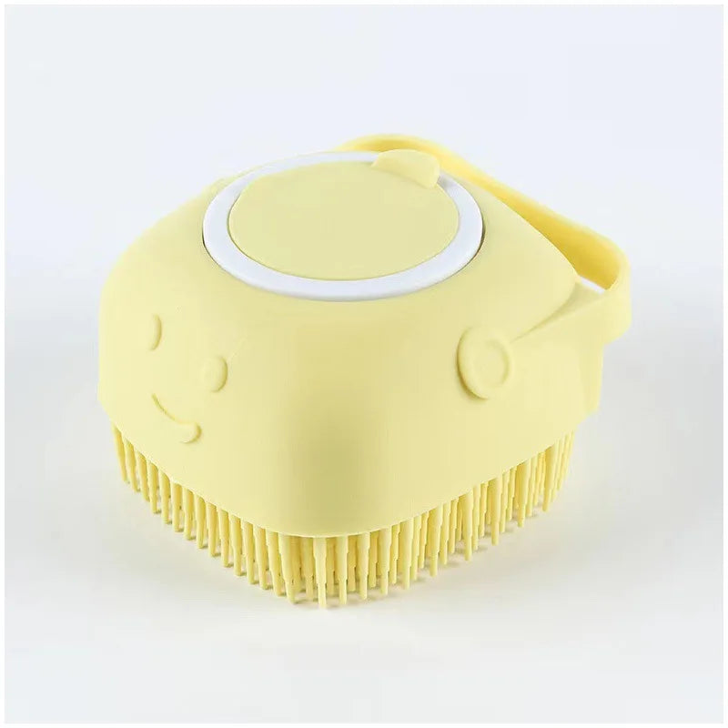 Silicone Pet Bath Massage Brush - Soft Grooming Tool for Dogs & Cats