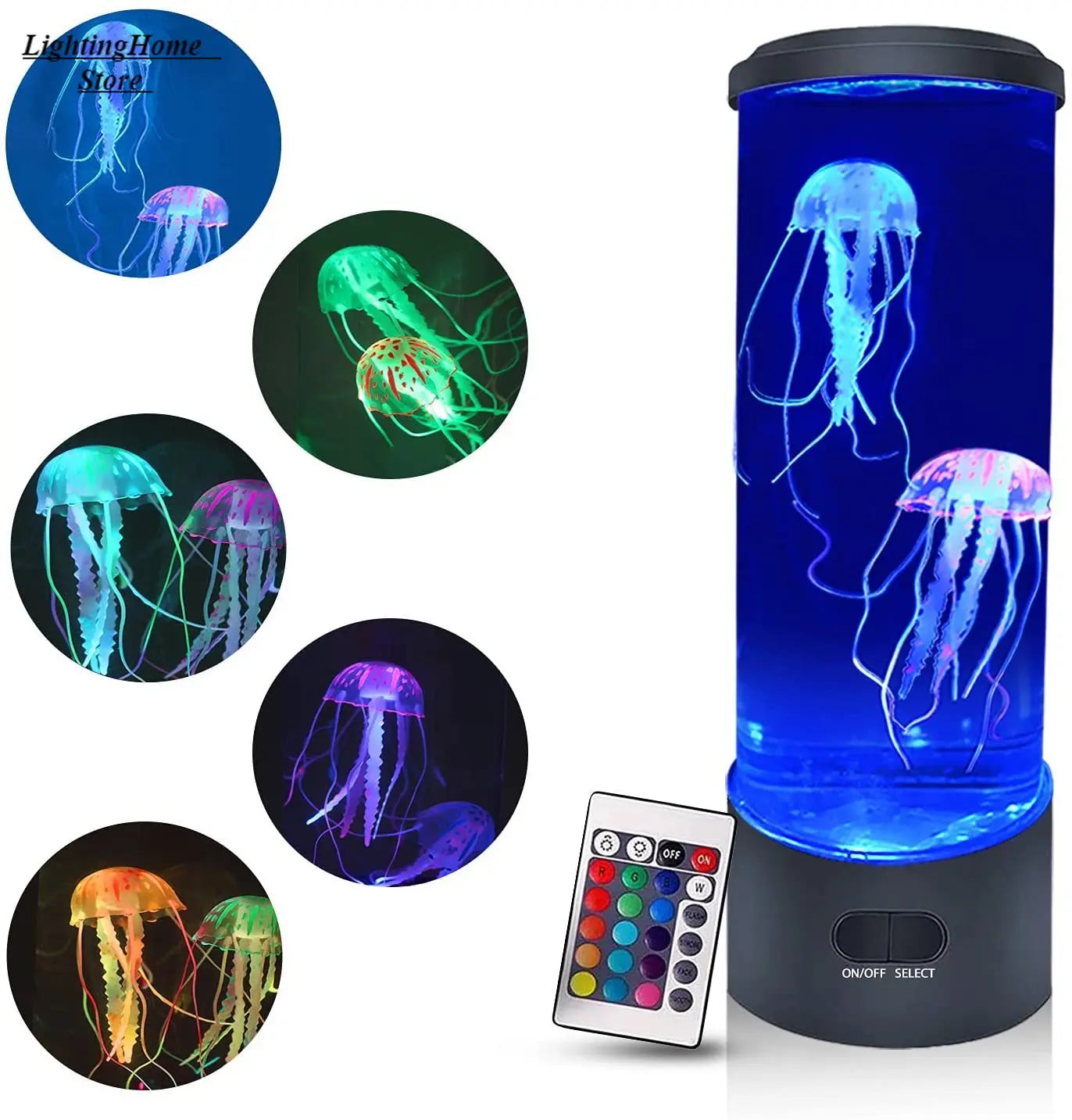 Remote Control Color Changing Jellyfish Lamp