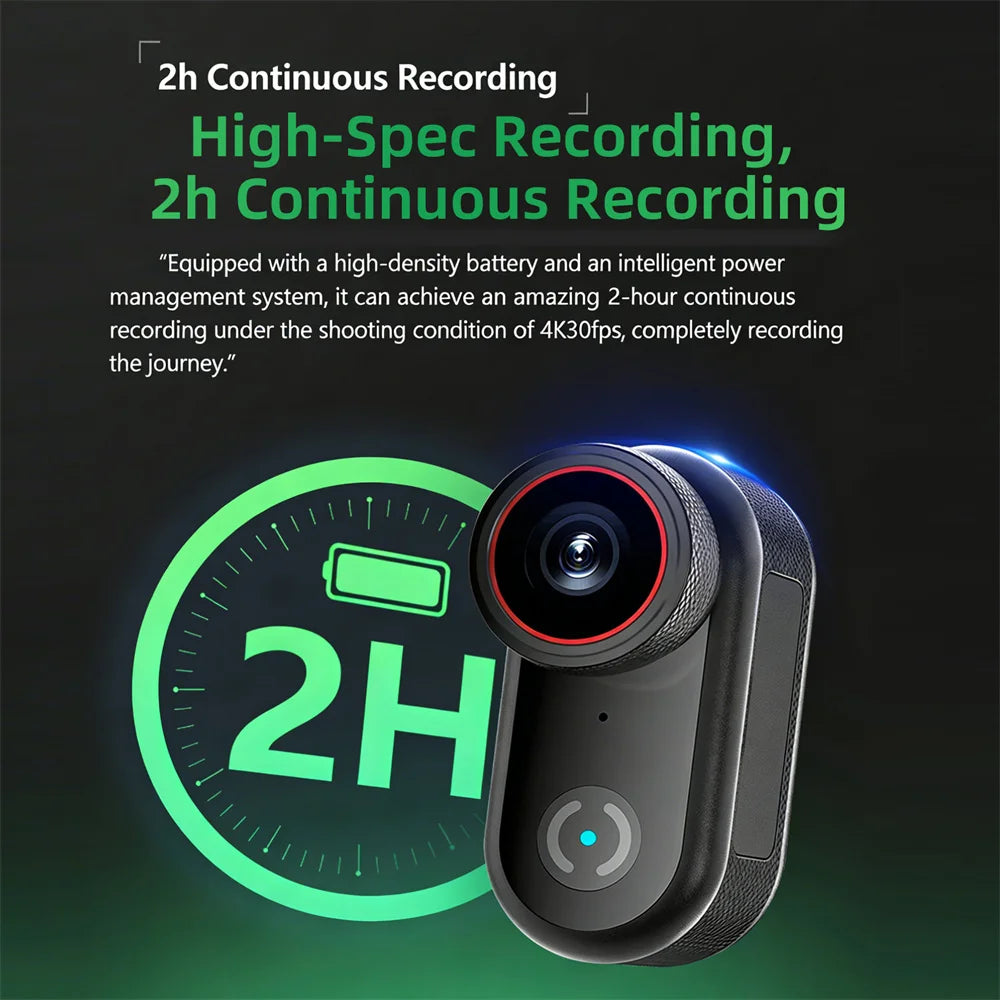 4K Magnetic Thumb Action Camera with Screen
