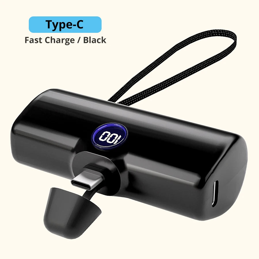 Portable Charger with Built-in Plug - PD Fast Charging