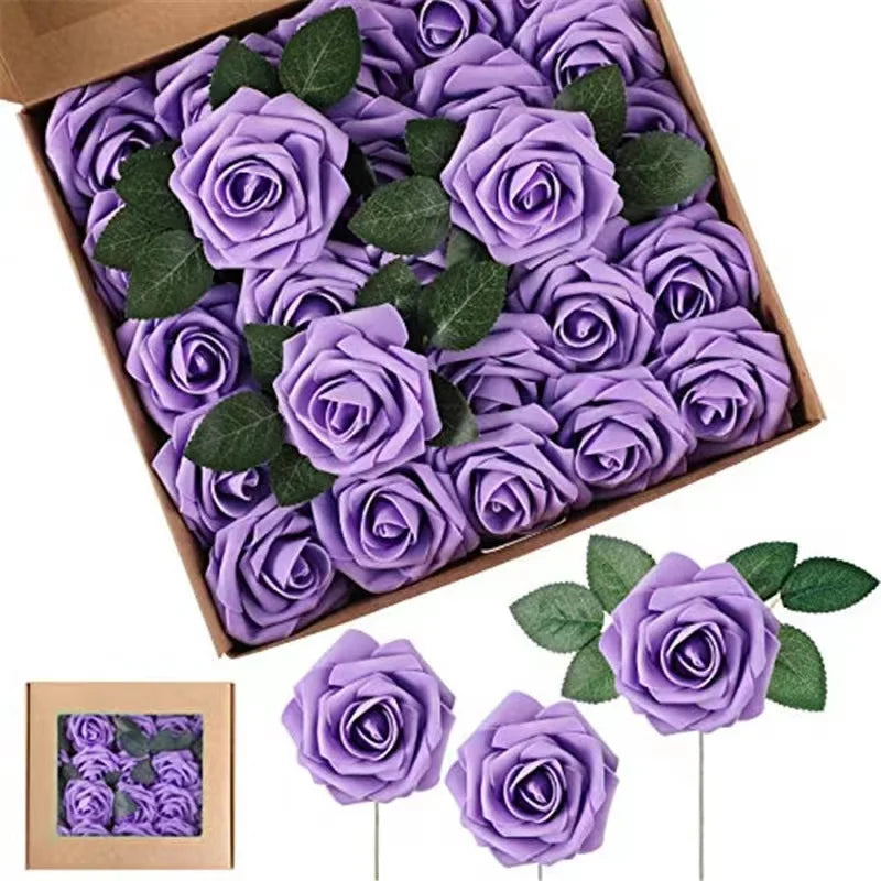 Rose Artificial Foam Flowers (10–100 pcs) — Wedding, Centerpieces & Gifts