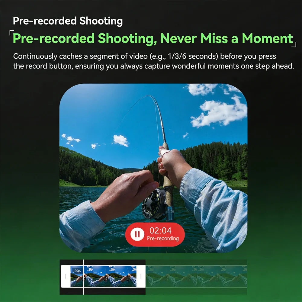 4K Magnetic Thumb Action Camera with Screen