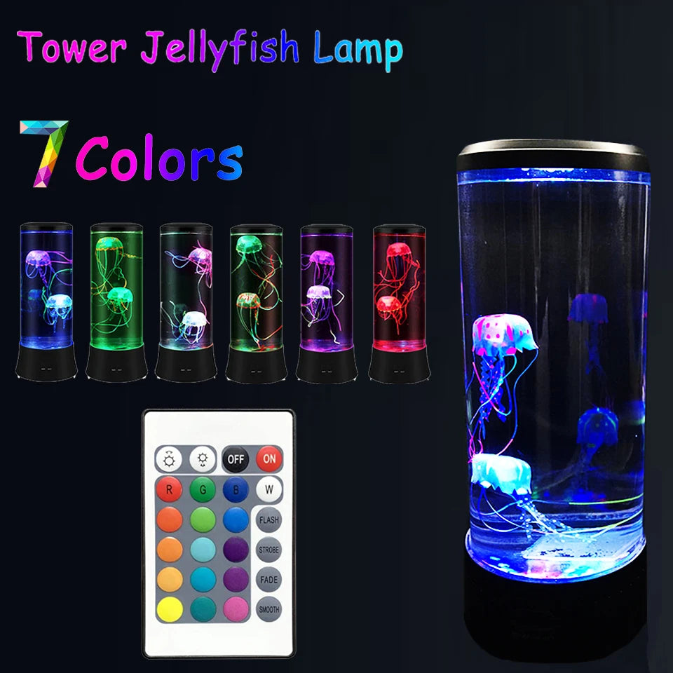 Remote Control Color Changing Jellyfish Lamp
