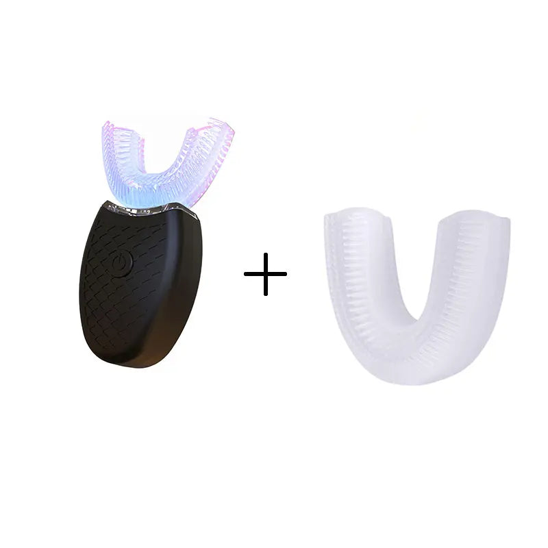 Sonic Electric U-Type Toothbrush (Silicone Head, 360°) — USB Rechargeable, Waterproof