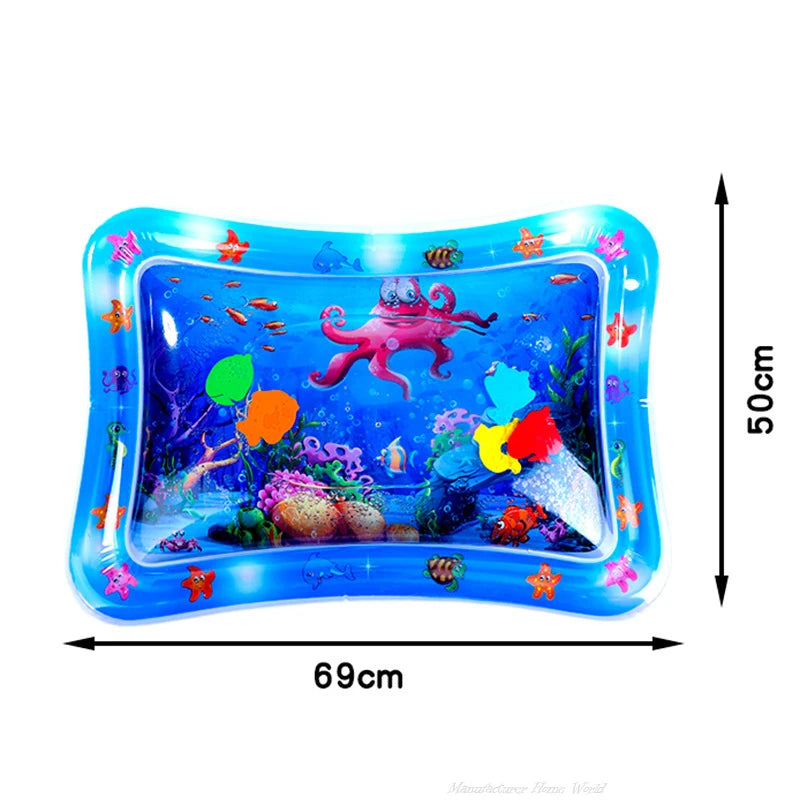 Sensory Water Play Mat for Cats - Interactive PVC Ocean Fish Toy