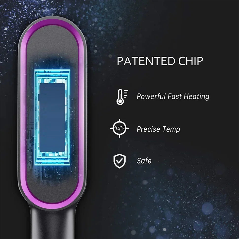 Professional Thermostatic Hair Straightening Brush