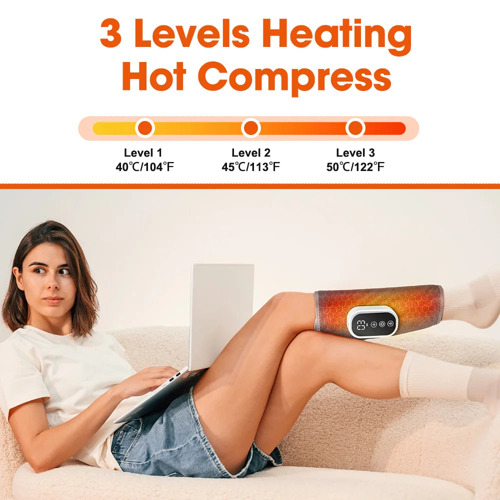 Cordless 360° Airbag Compression Leg Massager (3 Modes, Heating)