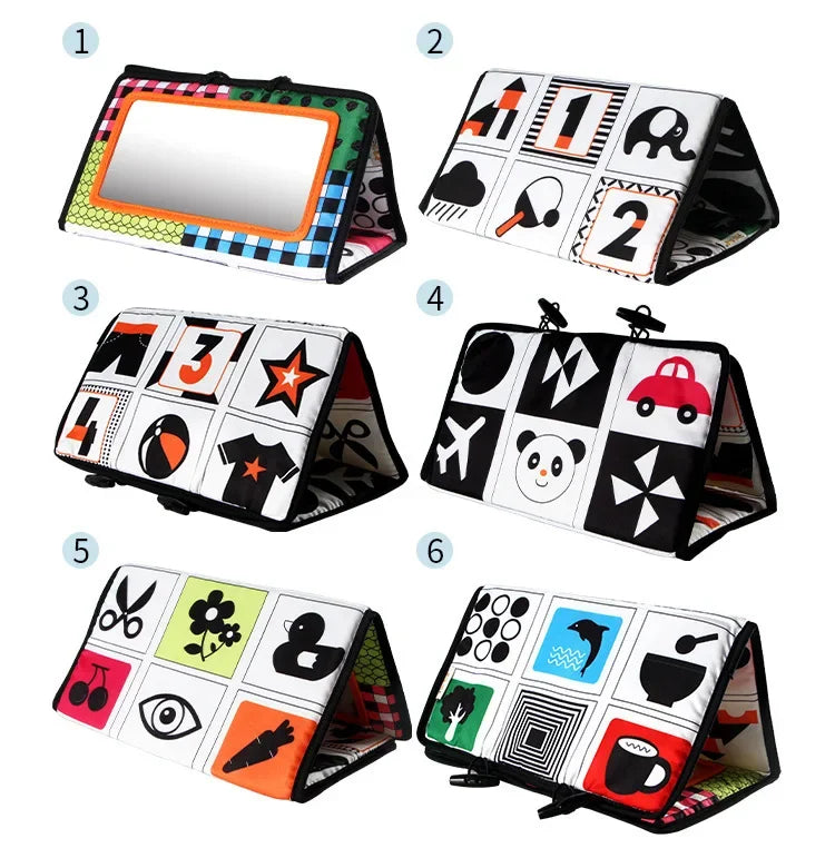 Black & White Tummy Time Sensory Floor Mirror