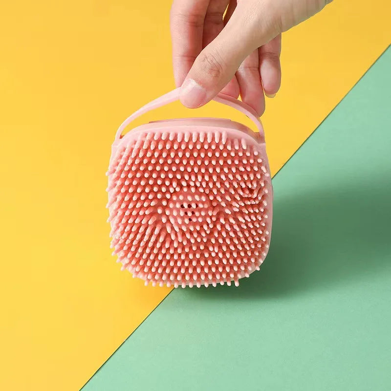 Silicone Pet Bath Massage Brush - Soft Grooming Tool for Dogs & Cats