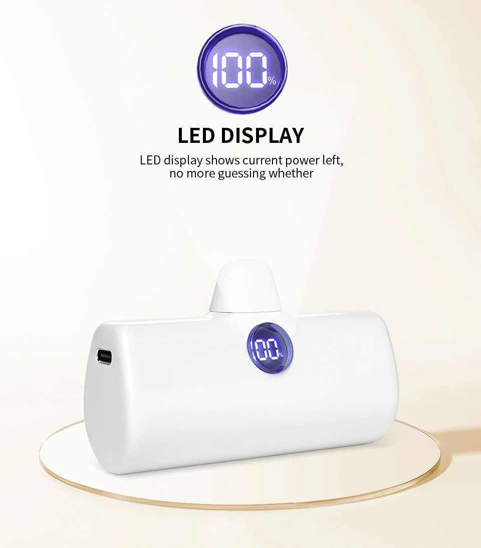 Portable Charger with Built-in Plug - PD Fast Charging