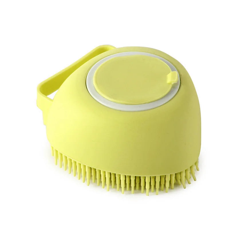 Silicone Pet Bath Massage Brush - Soft Grooming Tool for Dogs & Cats
