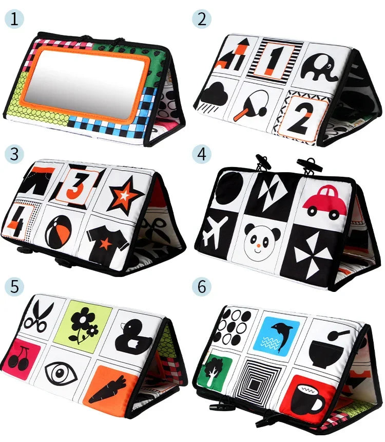 Black & White Tummy Time Sensory Floor Mirror