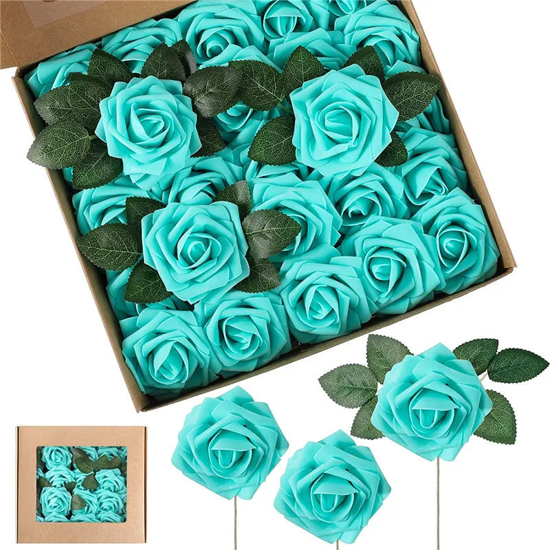 Rose Artificial Foam Flowers (10–100 pcs) — Wedding, Centerpieces & Gifts