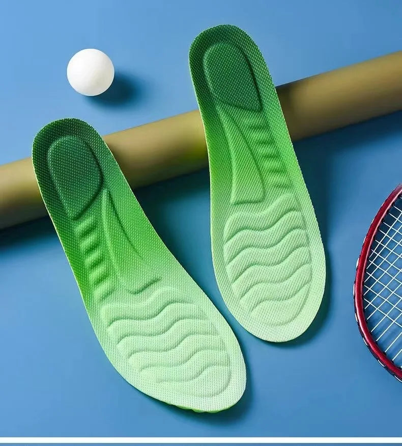 4D Cloud Sports Insoles (PU, Shock Absorbing, Breathable) — Running & Orthopedic Care
