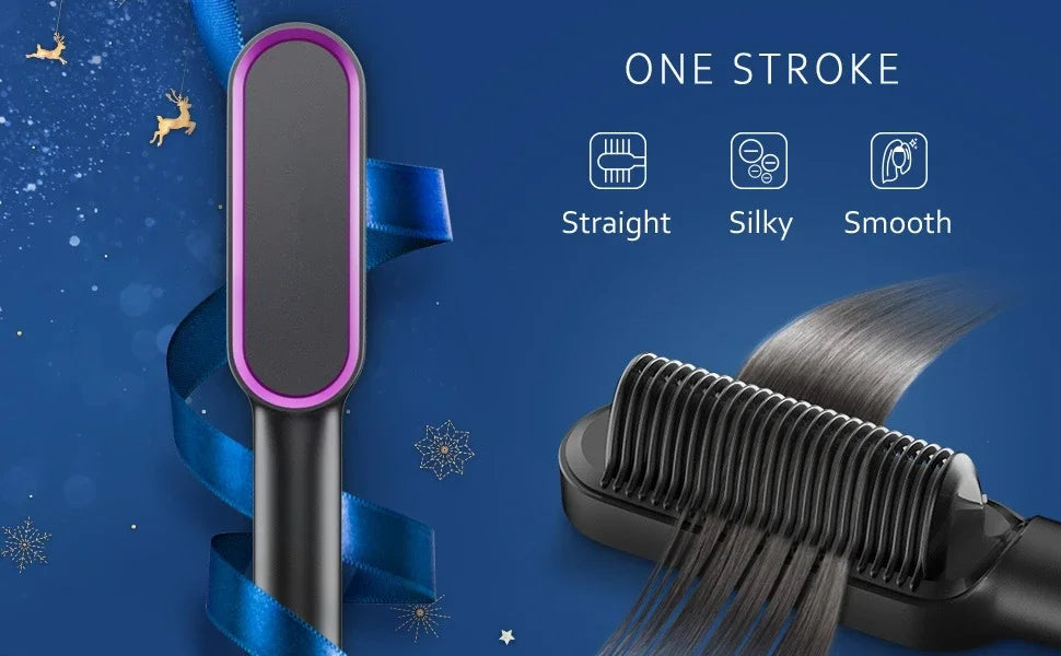 Professional Thermostatic Hair Straightening Brush