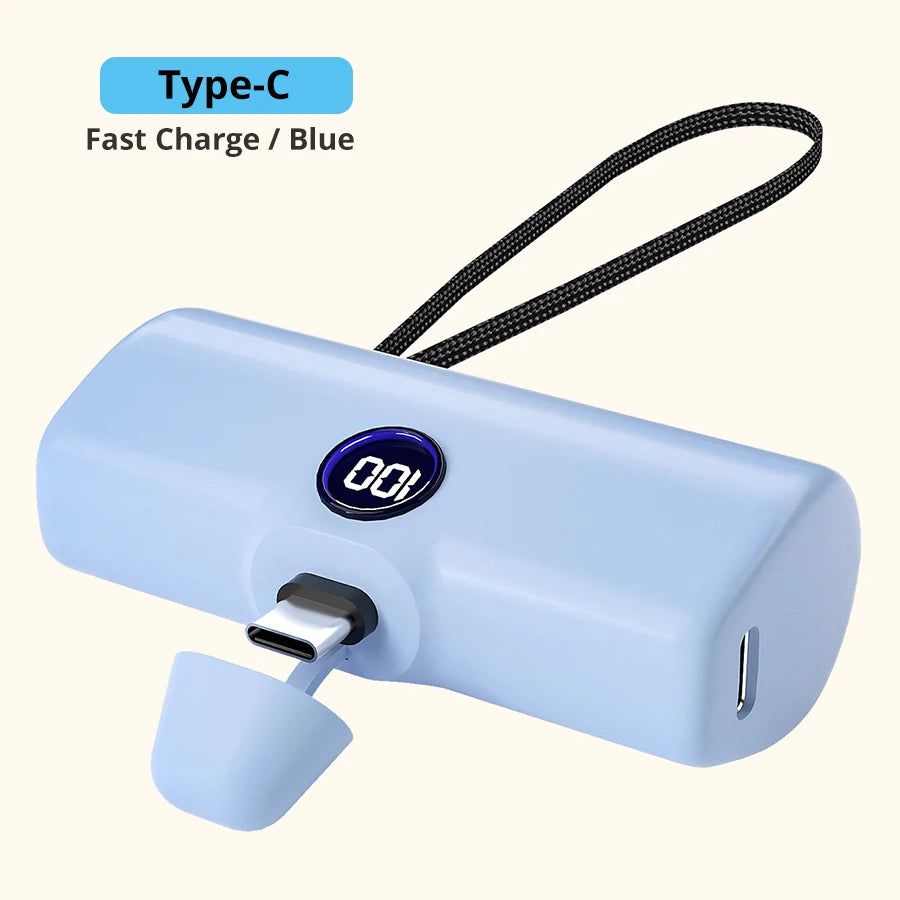 Portable Charger with Built-in Plug - PD Fast Charging