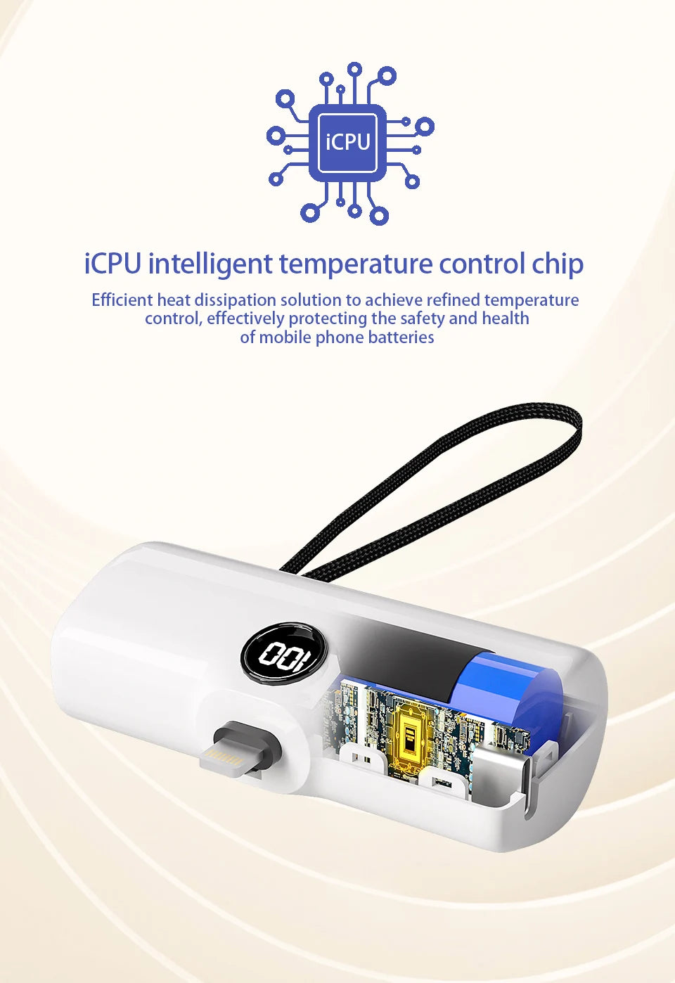 Portable Charger with Built-in Plug - PD Fast Charging