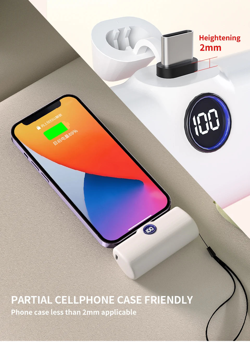 Portable Charger with Built-in Plug - PD Fast Charging