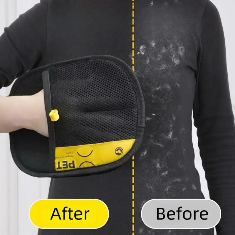 2-in-1 Reusable Pet Hair Remover Glove & Lint Roller Brush