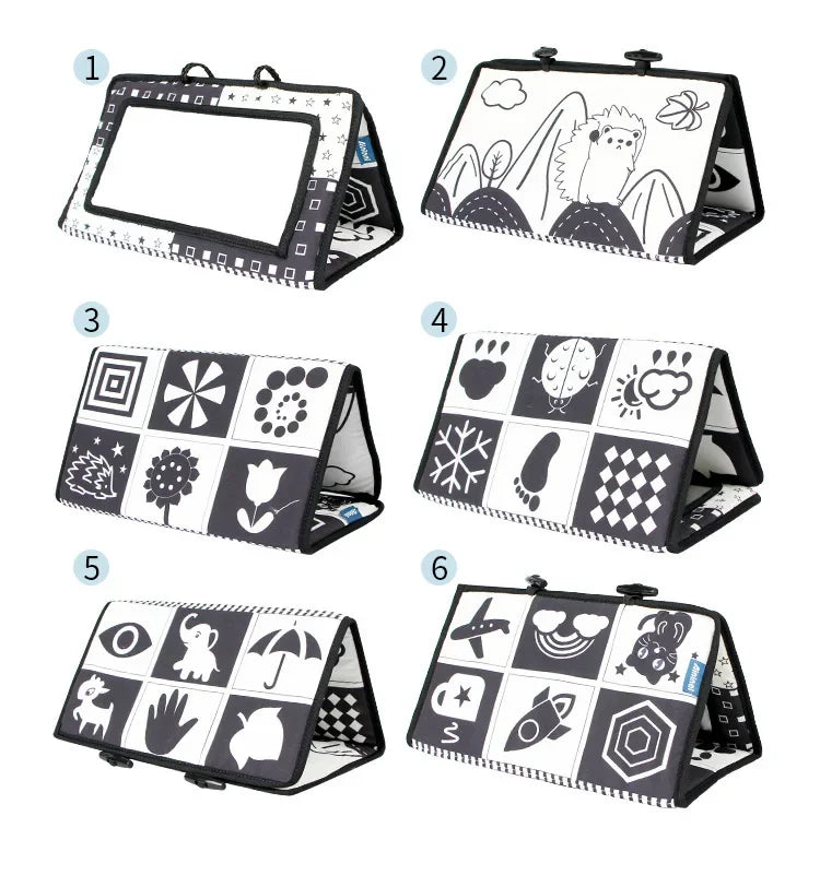 Black & White Tummy Time Sensory Floor Mirror