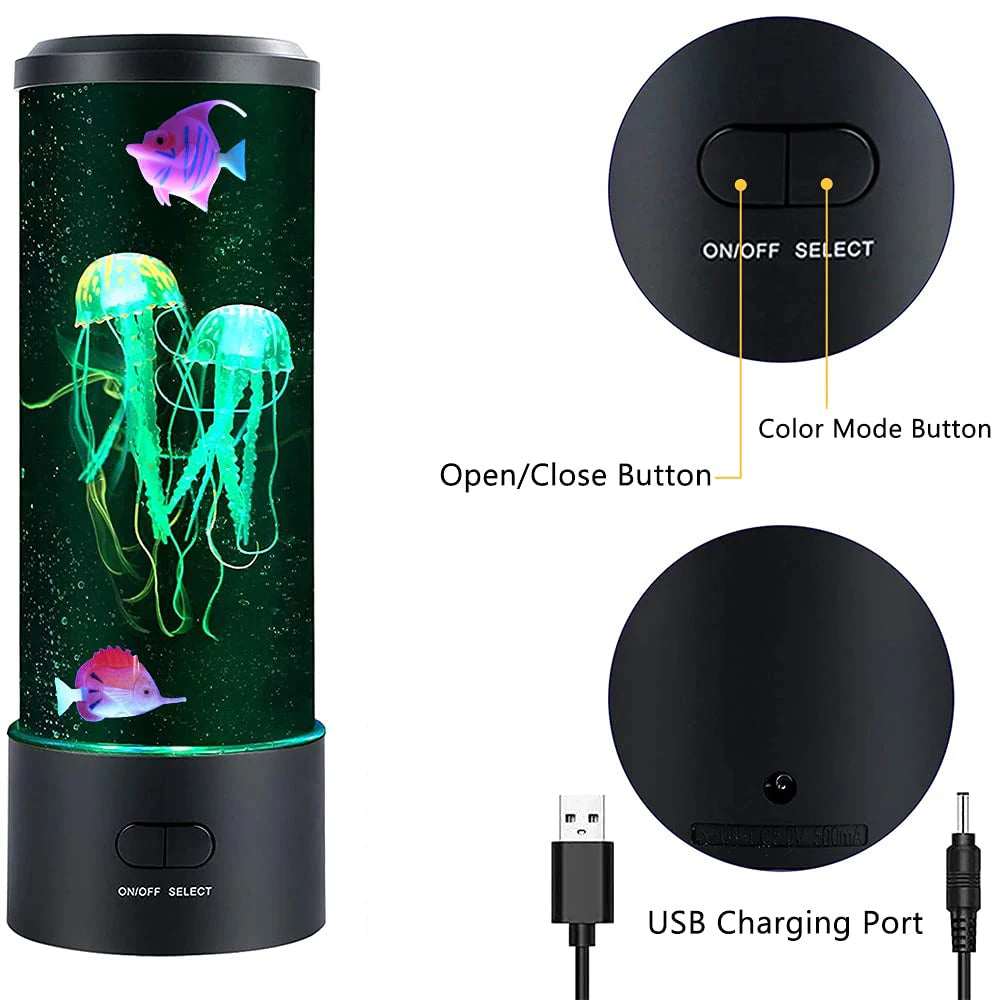 Remote Control Color Changing Jellyfish Lamp
