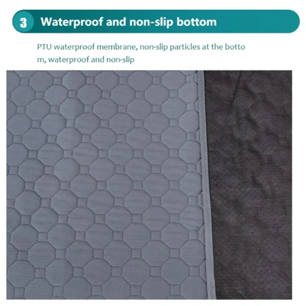 Reusable Washable Dog Pee Pad - Waterproof & Absorbent Training Mat
