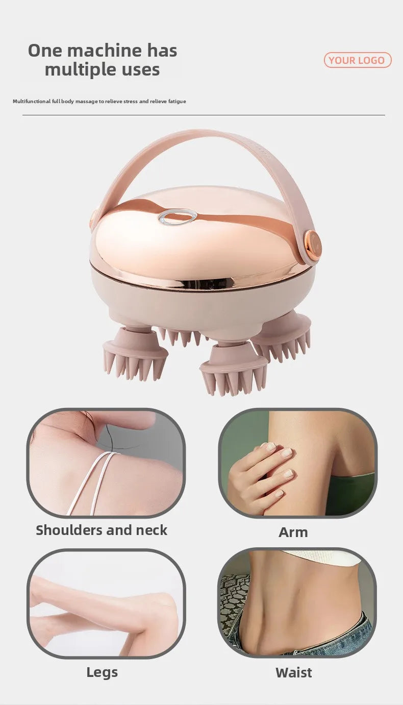 Rechargeable Head Scalp Massager (Waterproof) — Stress Relief