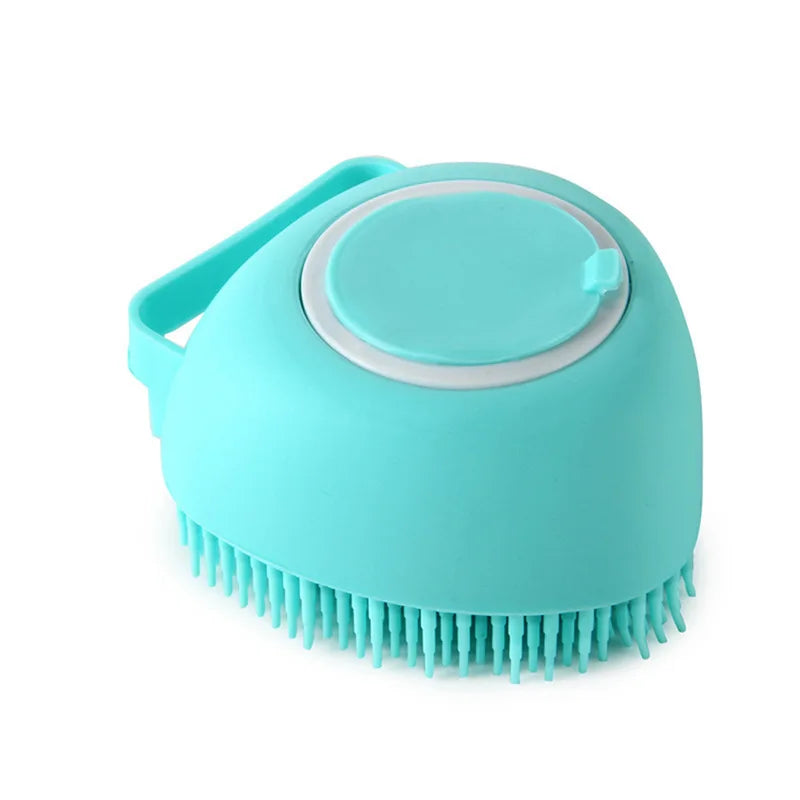Silicone Pet Bath Massage Brush - Soft Grooming Tool for Dogs & Cats