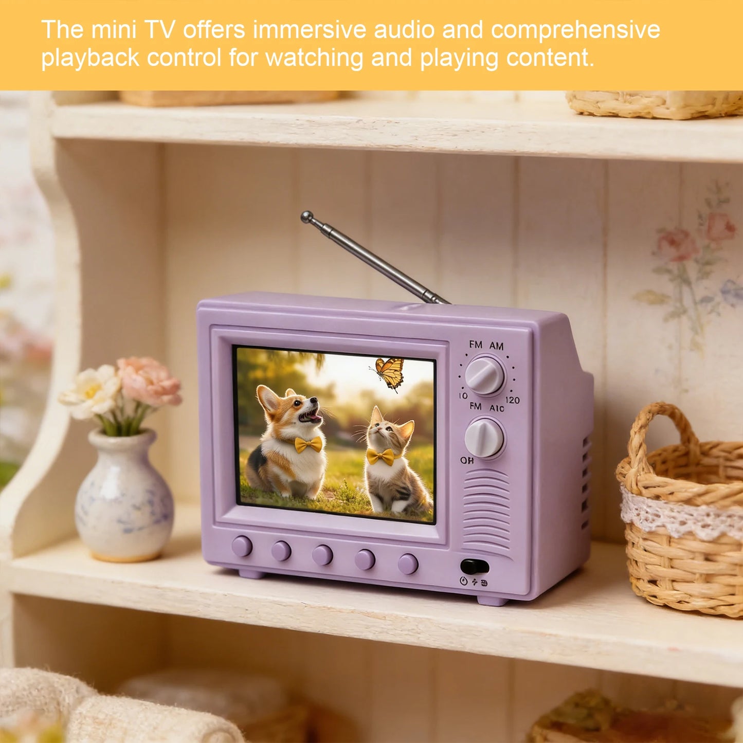 Mini Retro HD Tiny TV - 8GB Storage
