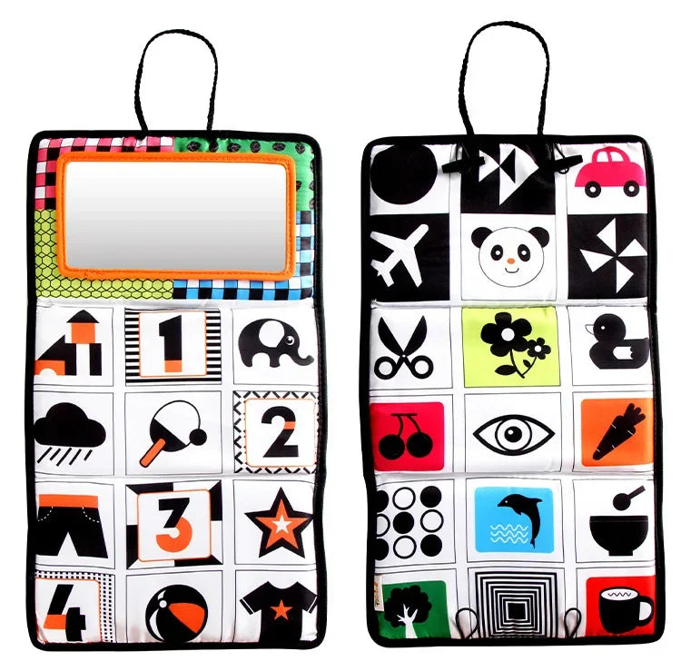 Black & White Tummy Time Sensory Floor Mirror