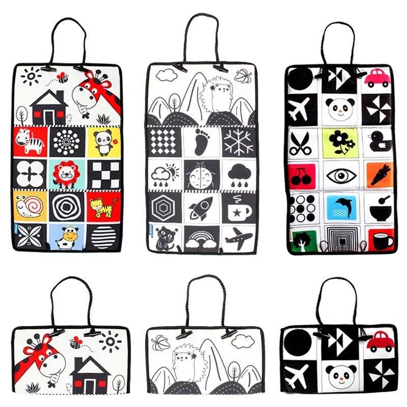 Black & White Tummy Time Sensory Floor Mirror