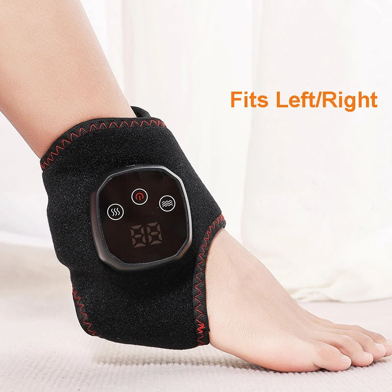 Electric Heat & Vibration Ankle Massager (Heated Wrap/Brace)