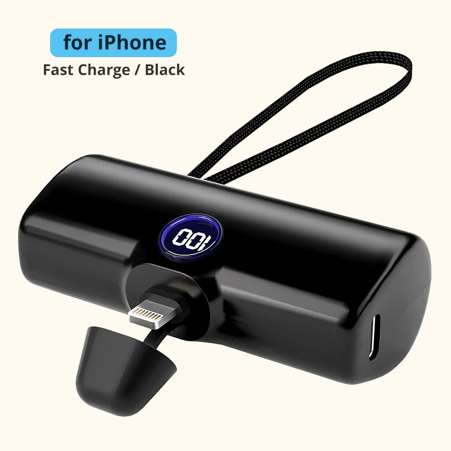 Portable Charger with Built-in Plug - PD Fast Charging