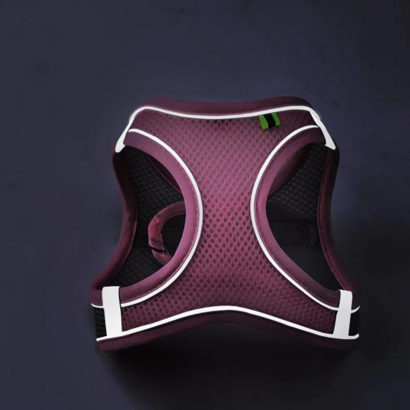 Reflective & Breathable Adjustable Pet Harness Vest with Leash Set
