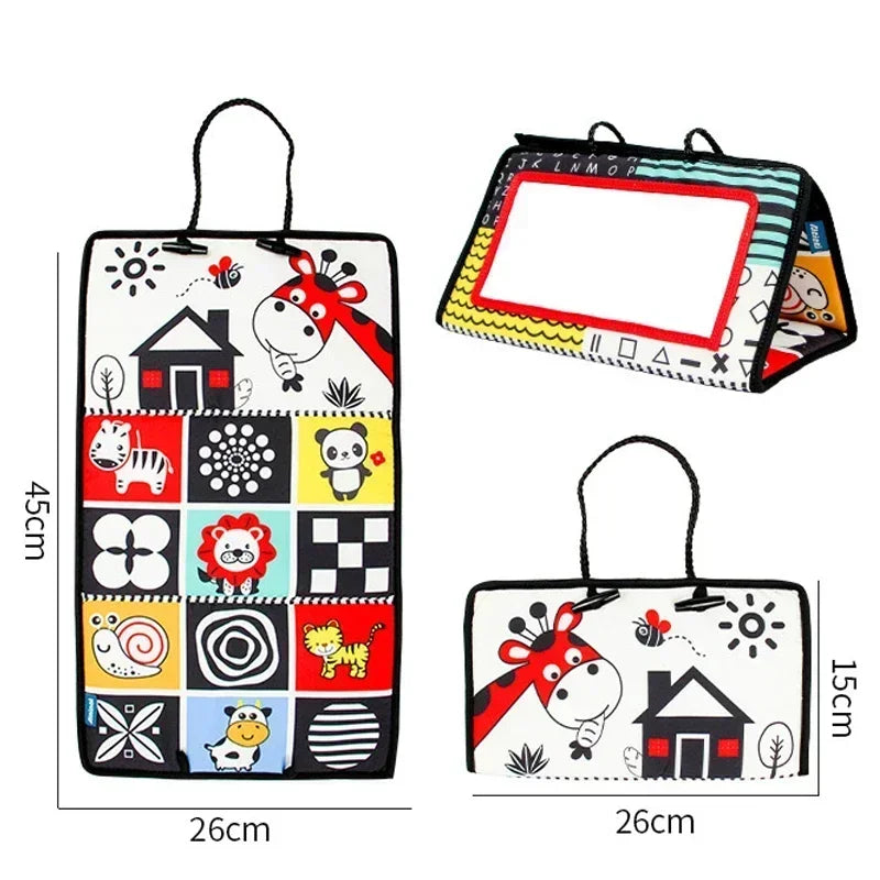 Black & White Tummy Time Sensory Floor Mirror