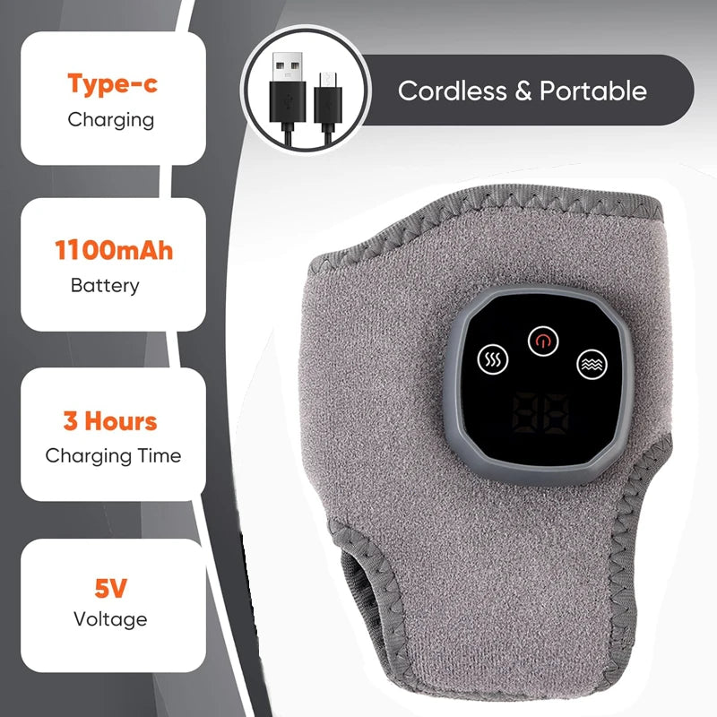 Electric Heat & Vibration Ankle Massager (Heated Wrap/Brace)