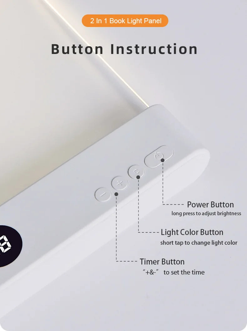 Smart LED Flat Reading Light - Eye-Friendly