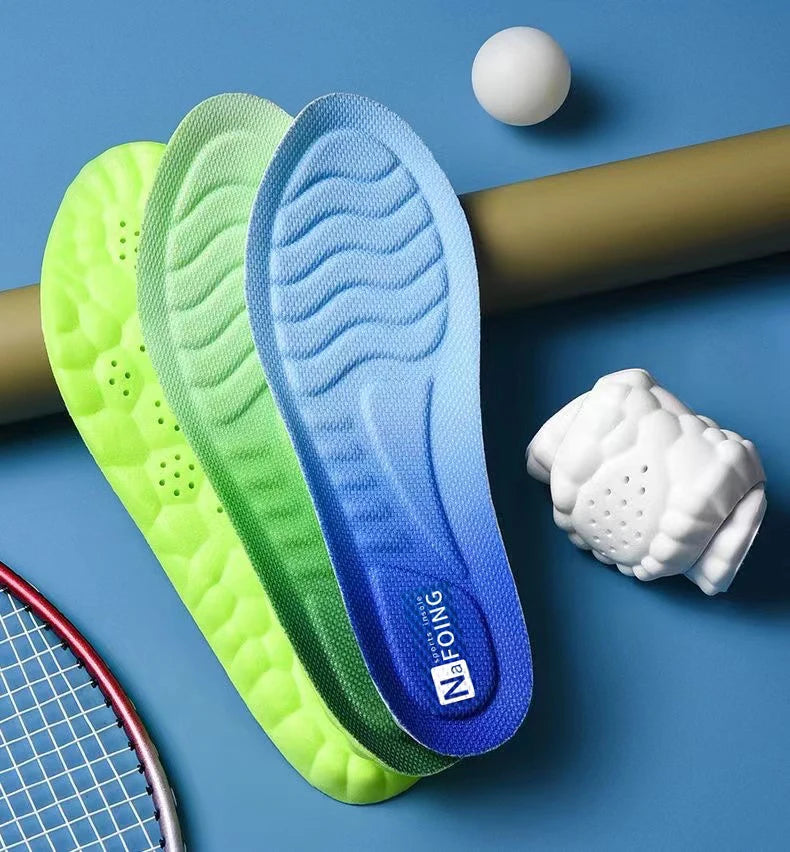 4D Cloud Sports Insoles (PU, Shock Absorbing, Breathable) — Running & Orthopedic Care