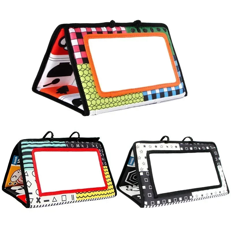 Black & White Tummy Time Sensory Floor Mirror