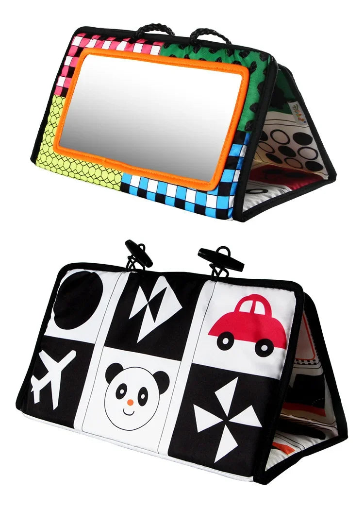 Black & White Tummy Time Sensory Floor Mirror