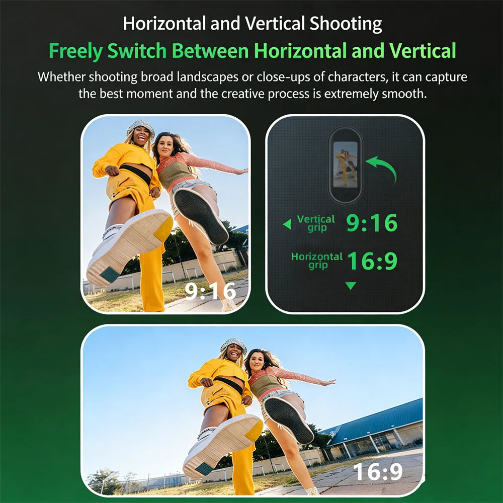 4K Magnetic Thumb Action Camera with Screen