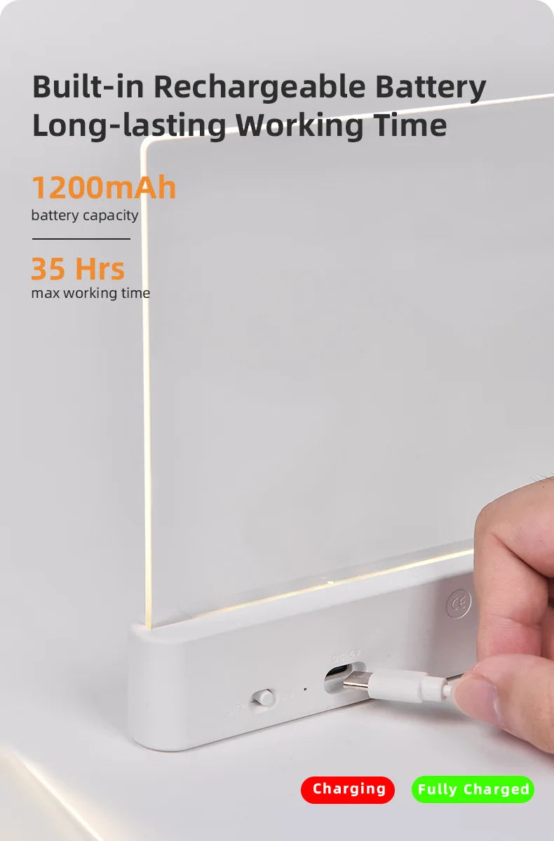 Smart LED Flat Reading Light - Eye-Friendly