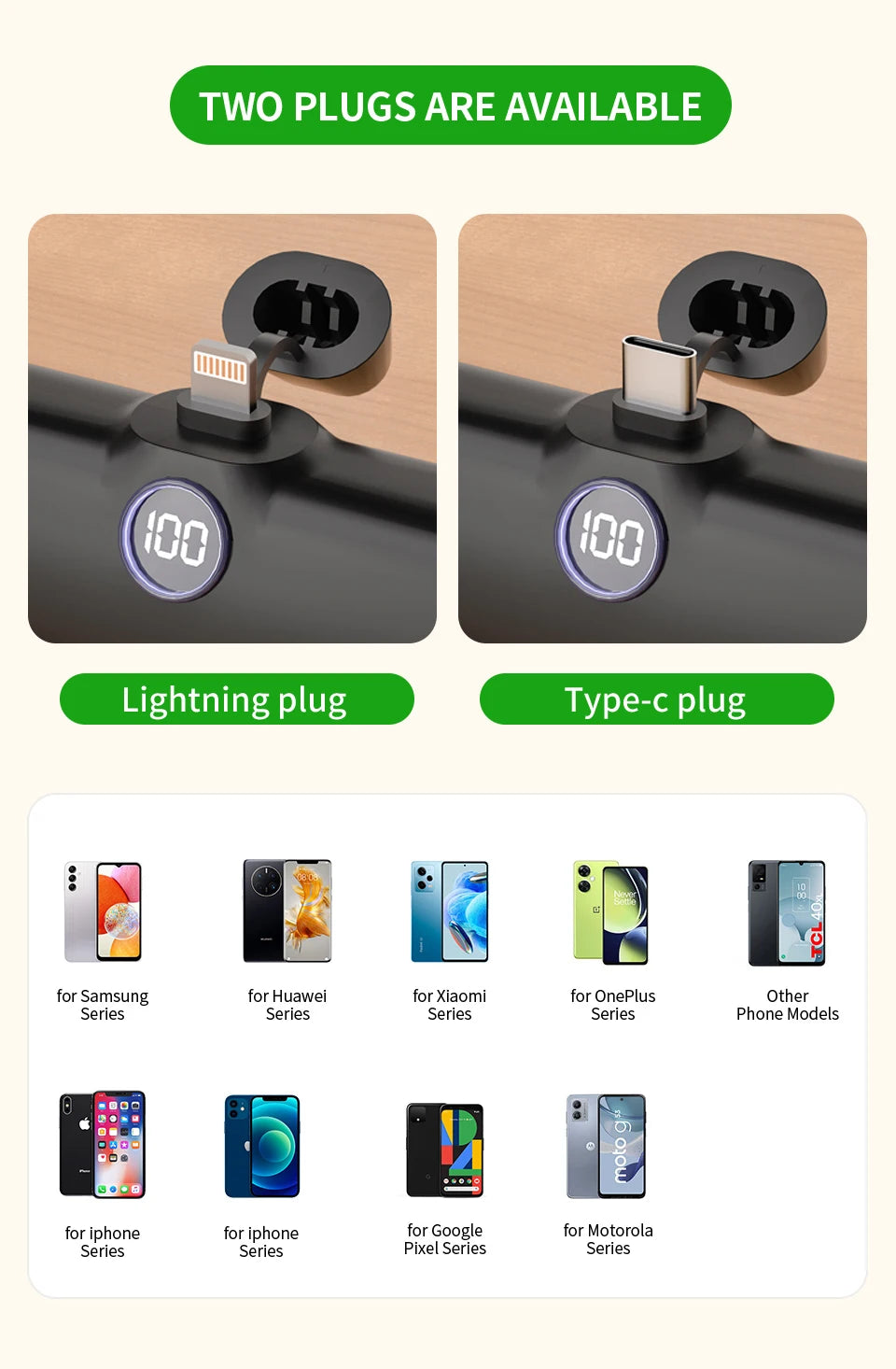 Portable Charger with Built-in Plug - PD Fast Charging