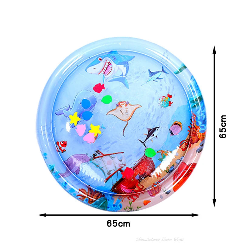 Sensory Water Play Mat for Cats - Interactive PVC Ocean Fish Toy