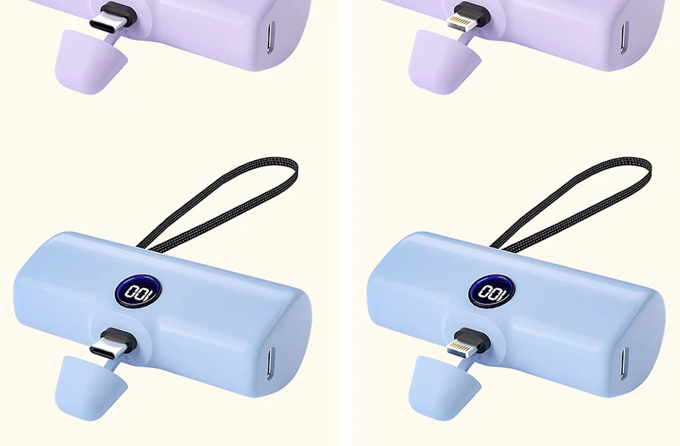 Portable Charger with Built-in Plug - PD Fast Charging