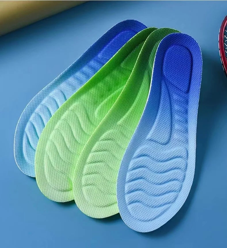 4D Cloud Sports Insoles (PU, Shock Absorbing, Breathable) — Running & Orthopedic Care
